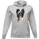 Dámská mikina s kapucí s potiskem Čínský chocholatý pes dámské
