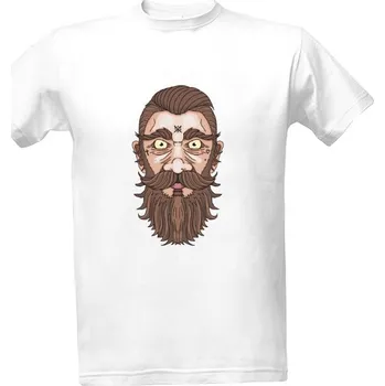 Pánská móda Tričko s potiskem Portrét vousatého muže pánské