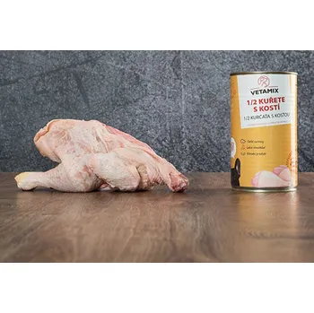 Krmivo pro psa VETAMIX 1/2 kuřete v konzervě