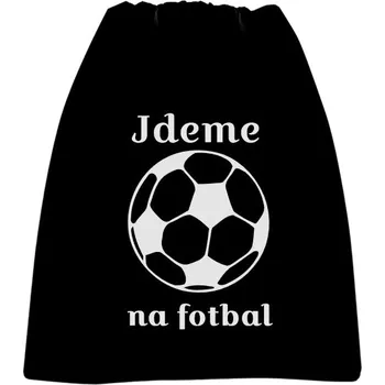 Sportovní vak Vak na záda s potiskem Jdeme na fotbal - černý