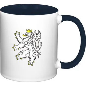 Hrnek malý barevný s potiskem Hrnek s Českým lvem