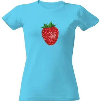 Dámské tričko Tričko s potiskem Jahoda červená dámské