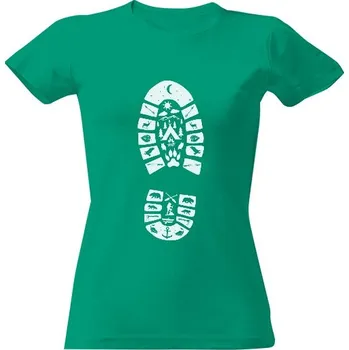 Dámské tričko Tričko s potiskem Bílá stopa dámské