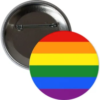 Odznáček s potiskem Placka duhové barvy