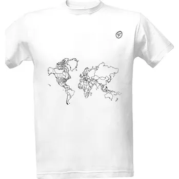 Pánské oblečení Tričko s potiskem cestovatelova mapa vč. USA pánské