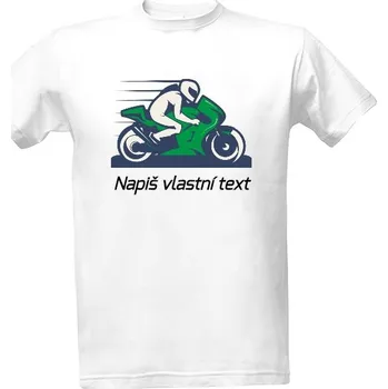 Pánské tričko Tričko s potiskem Motorka zelená pánské