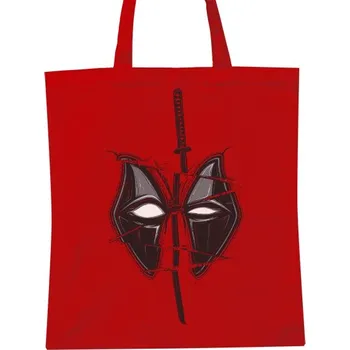 Pánské tričko Nákupní taška unisex s potiskem Deadpool with sword