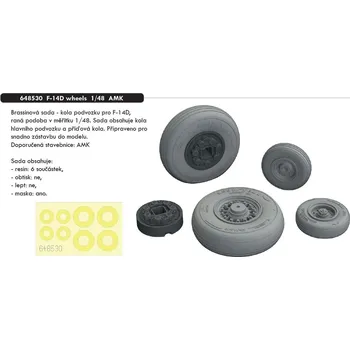 Plastikový model Eduard 1/48 F-14D wheels (AMK)