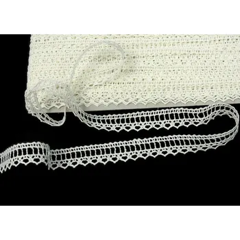 Krajka Snový svět Paličkovaná krajka lněná polobělená TK0006-18mm