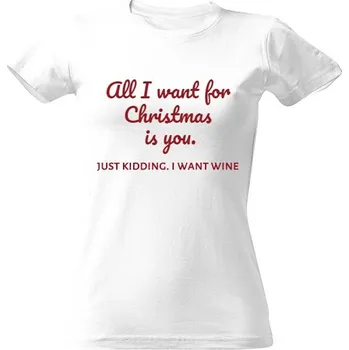 Dámské tričko Tričko s potiskem all I want for christmas is you dámské