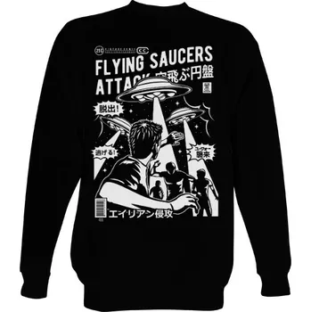 Pánská mikina Mikina bez kapuce Unisex s potiskem Flying Saucers Attack Ramirez pánské
