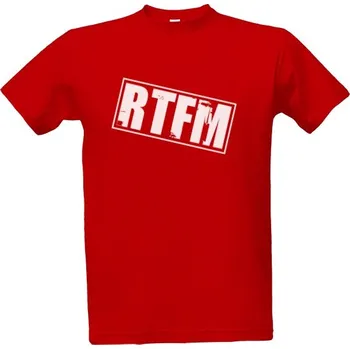 Pánská móda Tričko s potiskem RTFM pánské