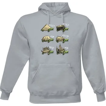 Pánská mikina Pánská mikina s kapucí s potiskem Želví domky pánské