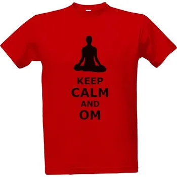 Pánská móda Tričko s potiskem Keep calm and om pánské