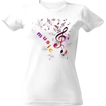 Dámské tričko Tričko s potiskem Tričko Music dámské
