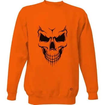 Pánská mikina Mikina bez kapuce Unisex s potiskem Skull face - mikina pánské