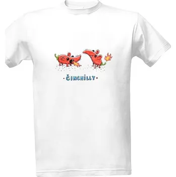 Pánská móda Tričko s potiskem Činchilly pánské