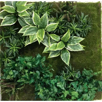 umělá květina Luxusní umělá zelená stěna WALL PLANT C3, 76x76cm