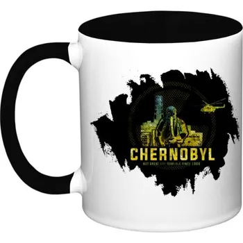 Pánské oblečení Hrnek malý barevný s potiskem Chernobyl Radioactive