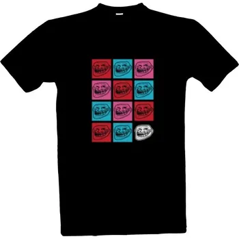 Tričko s potiskem Troll face cunami pánské