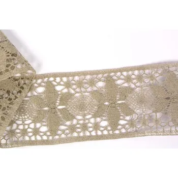 Krajka Snový svět Paličkovaná vsadka lněná přírodní TK0012-85mm
