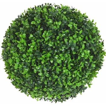 umělá květina Umělý keř Zimostráz - Buxus koule venkovní, 32 cm