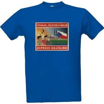 Tričko s potiskem Lví silou, vzletem sokolím! pánské