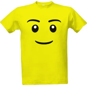 Tričko s potiskem Emoji oblicej LEGO style pánské