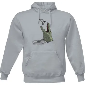 Pánská mikina Pánská mikina s kapucí s potiskem Městský krokodýl - Mikina pánské