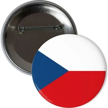 Odznáček s potiskem MS v hokeji - odznak česká vlajka