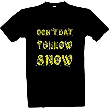 Tričko s potiskem Yellow snow pánské
