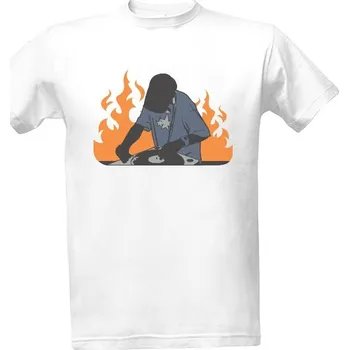 Pánská móda Tričko s potiskem Diskžokej plameny pánské