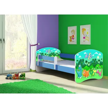 Dětská postel Dětská postel - Dinosaur 2 140x70 cm modrá