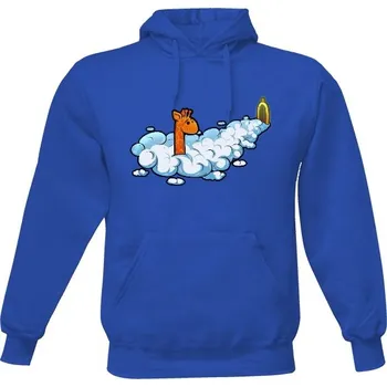 Pánská mikina Pánská mikina s kapucí s potiskem Žirafa v nebi pánské