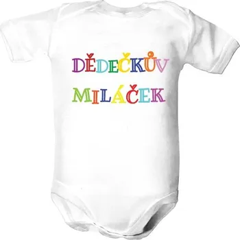 Kojenecký body Dětské body s potiskem DĚDEČKŮV MILÁČEK dětské