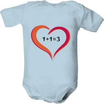 Kojenecký body Dětské body s potiskem 1 a 1 jsou 3 dětské
