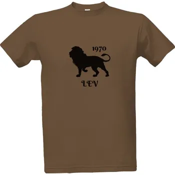 Tričko s potiskem Lev 1970 - černý pánské