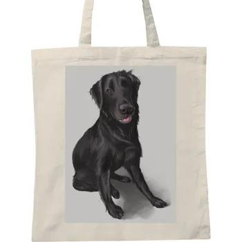 Nákupní taška Nákupní taška unisex s potiskem Kresba Flat retrívra na tašce