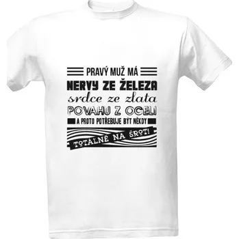 Tričko s potiskem Tričko pravého muže pánské