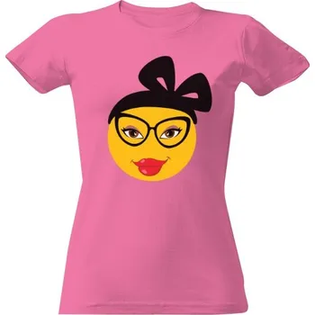 Dámské tričko Tričko s potiskem Emoji obličej slečna kočka dámské