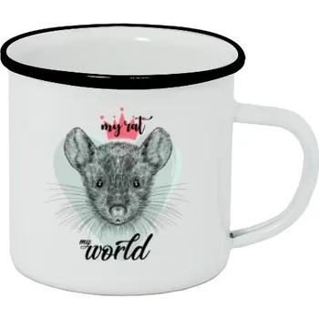 Pánské tričko Plecháček - smaltový lem s potiskem My rat