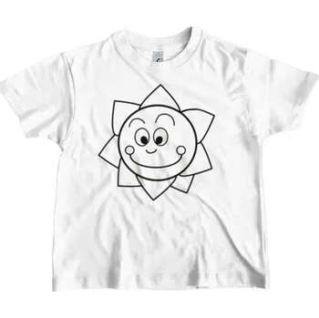 Tričko s potiskem Sluníčko - omalovánka dětské