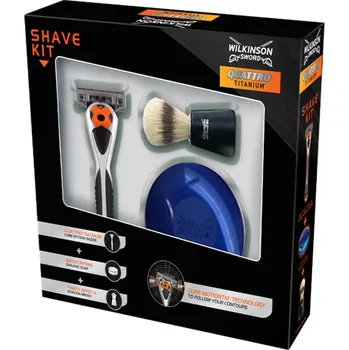 Wilkinson Sword Quattro Titanium Core Motion dárková kazeta Holítko Wilkinson Sword Quattro Titanium Core Motion dárková kazeta
