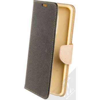 Pouzdro na mobilní telefon Forcell Fancy Book flipové pouzdro pro Samsung Galaxy S9 Plus černá zlatá (black gold)