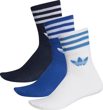 Pánské ponožky adidas Mid Cut Crew Sock 3 Pack modrá 35-38