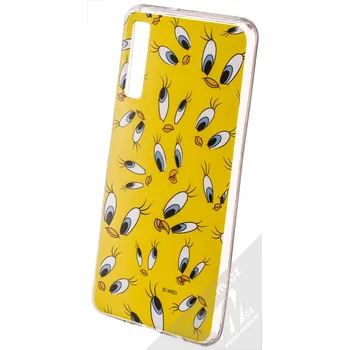 Pouzdro na mobilní telefon Warner Bros Looney Tunes Tweety 006 TPU ochranný silikonový kryt s motivem pro Samsung Galaxy A7 (2018) žlutá (yellow)