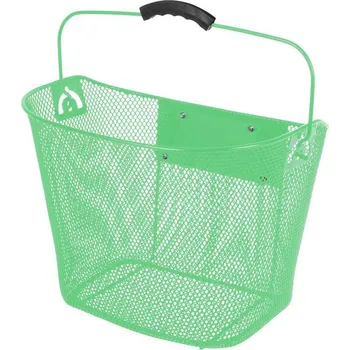 Košík na řídítka Ventura přední oválný s klipem 25,4 - 31,8 zelený