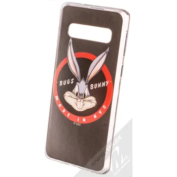 Pouzdro na mobilní telefon Warner Bros Looney Tunes Bugs Bunny 006 TPU ochranný silikonový kryt s motivem pro Samsung Galaxy S10 černá (black)