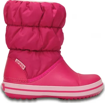 Dívčí zimní obuv Crocs Winter Puff Boot Kids 14613-6X0 Candy Pink