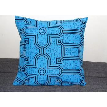 Dekorativní polštářek Polštářek (shipibo modrý, 40x40 cm)